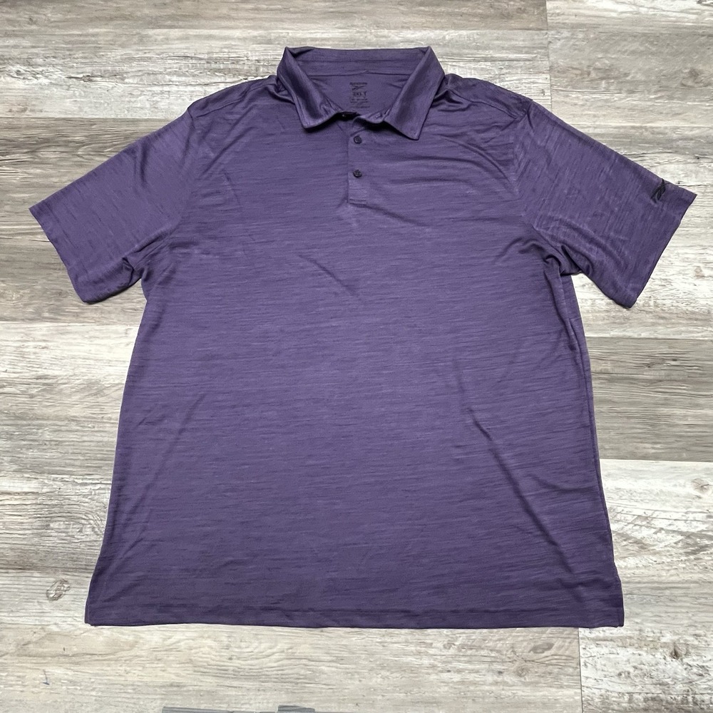 Reebok Golf Polo Shirt 3XLT XXXLT Stretch‎ Performance Summer Lightweight Purple